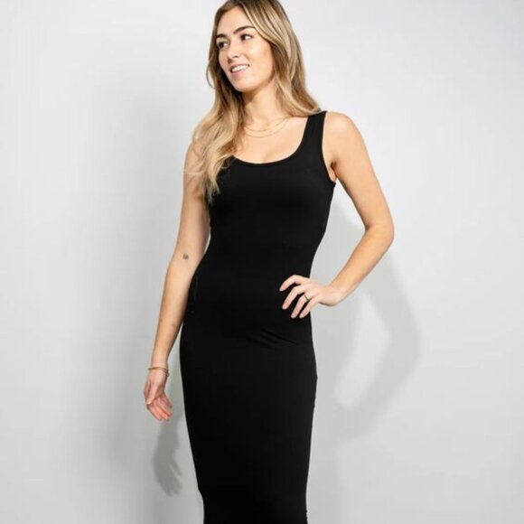 TALBOTS PETITES LADIES FULL LENGTH STRETCH MAXI DRESS  (5) ACCENTED BUTTONS - Picture 1 of 17